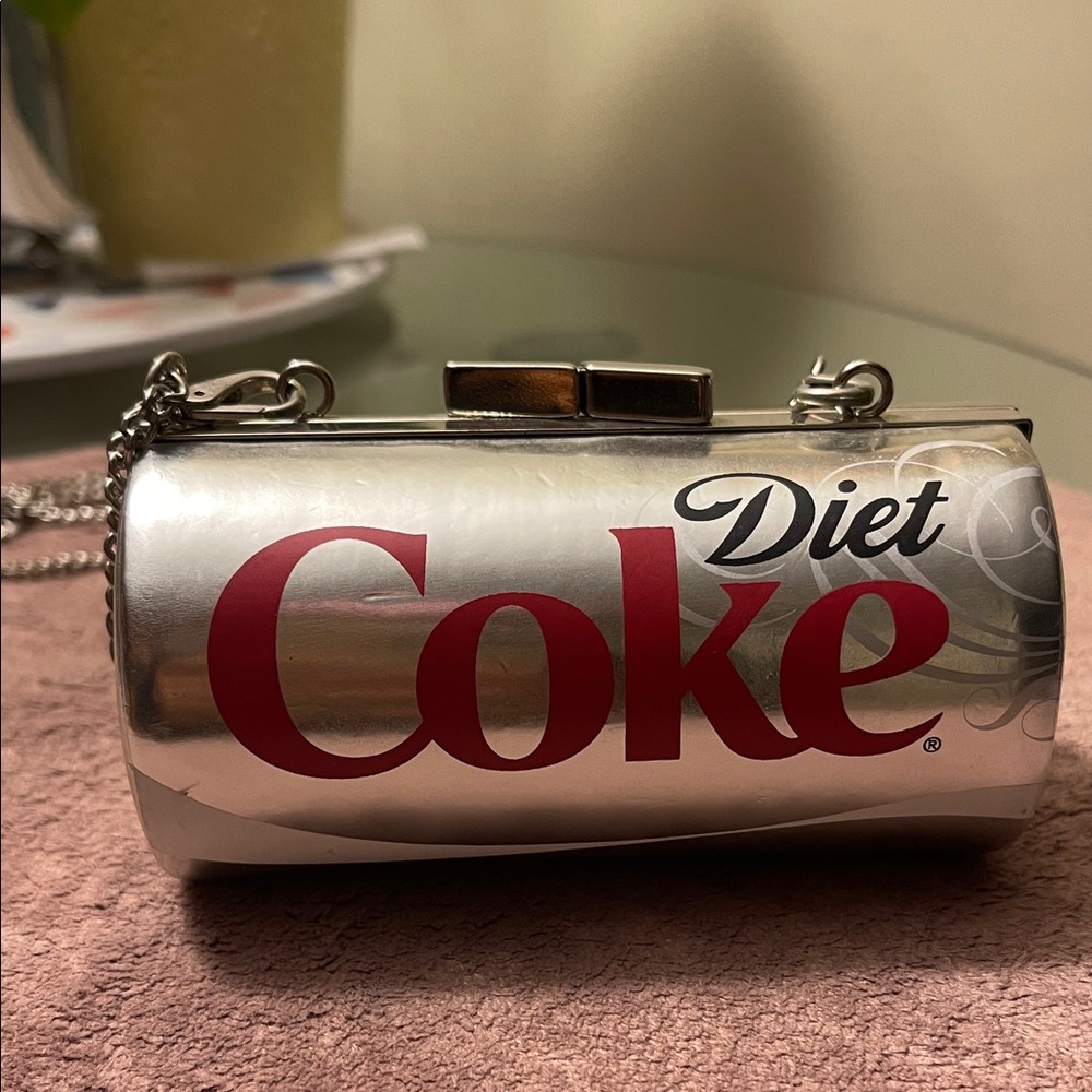 Diet Coke Can-Shaped Silver Clutch